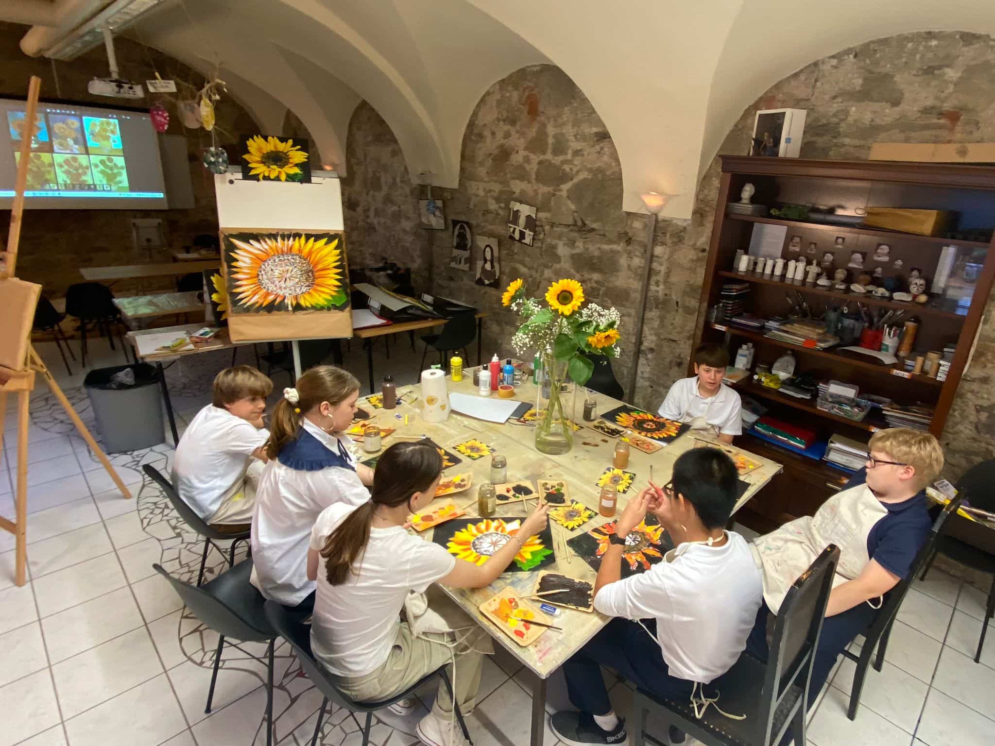 Sunflower Painting Workshop at SKIS