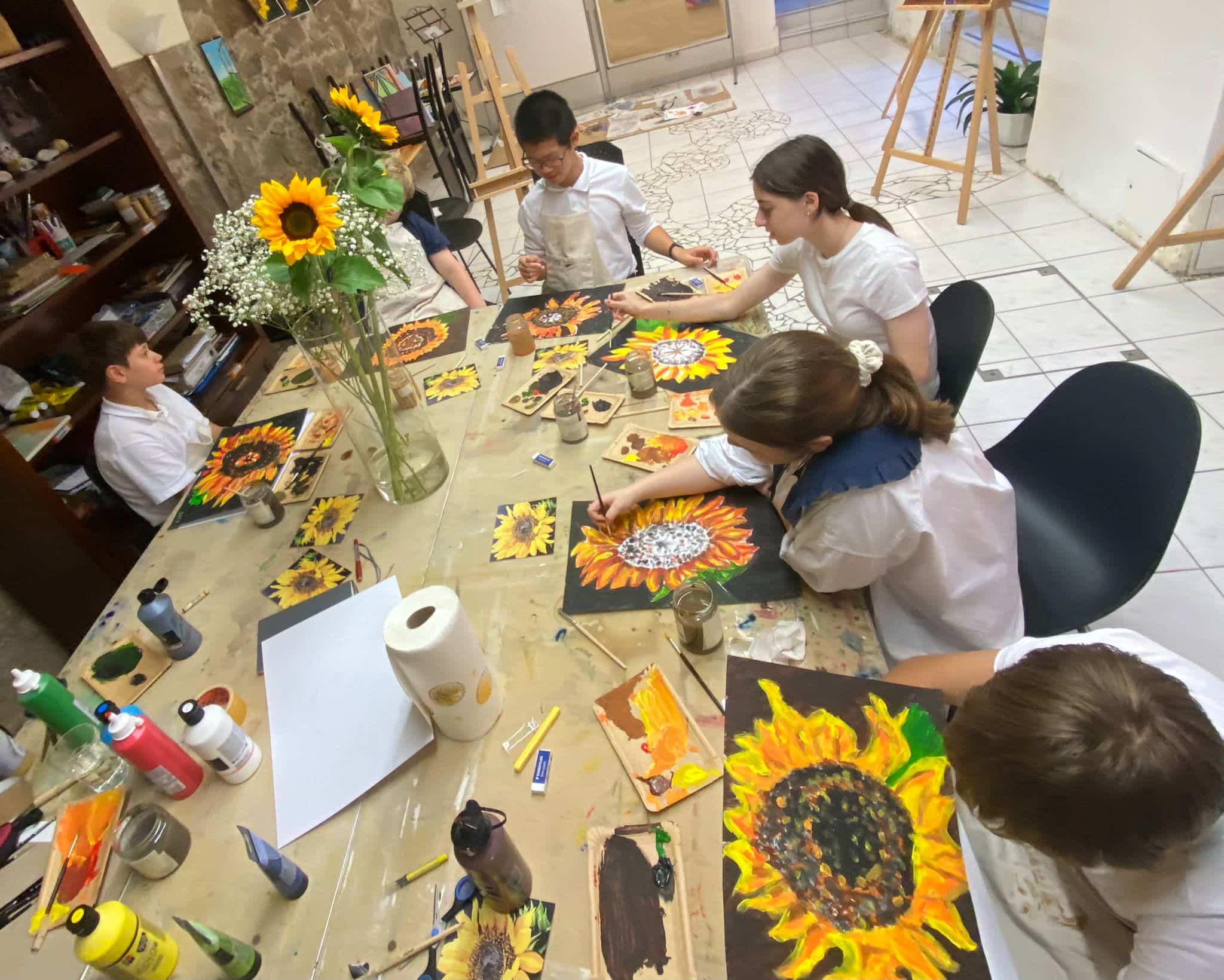 Sunflower Painting Workshop at SKIS