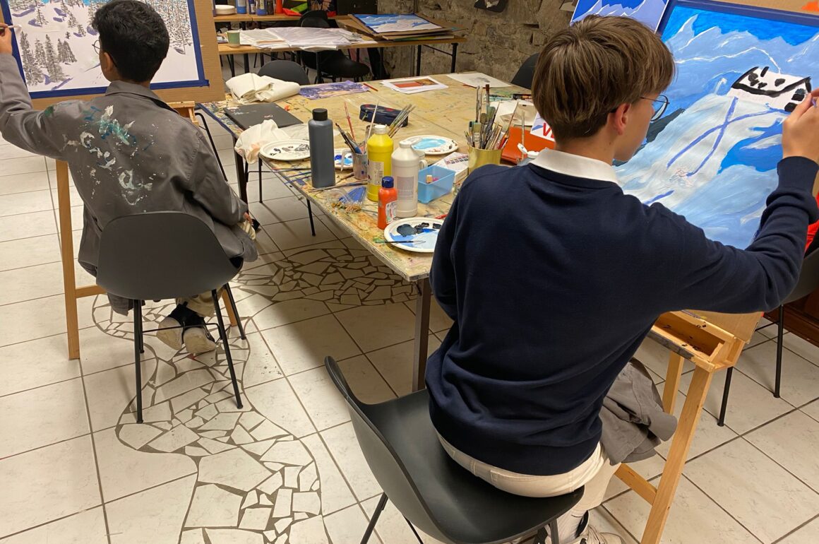 Bruegel Painting Workshop at Schloss Krumbach International School!